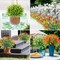 24-Bundle Artificial Outdoor Flowers – UV-Resistant Faux Lavender and Monkey Grass Plants for Porch, Garden, Window Boxes, Office, and Home Décor (Mixed Colors)